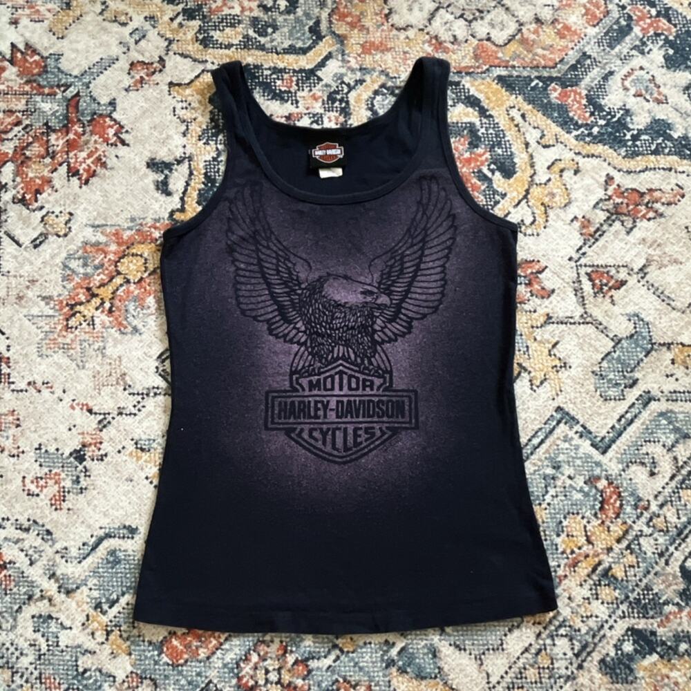 Vintage Jim’s Harley-Davidson St Pete Women’s Eagle Y2K Tank Top Size S